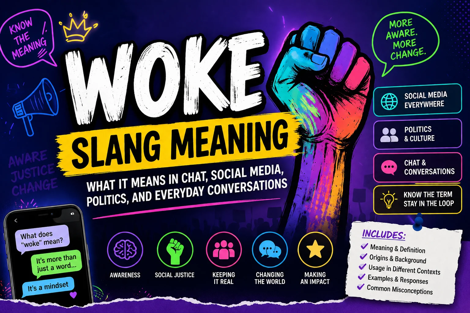 Woke Slang Meaning: What It Means in Chat, Social Media, Politics, and Everyday Conversations