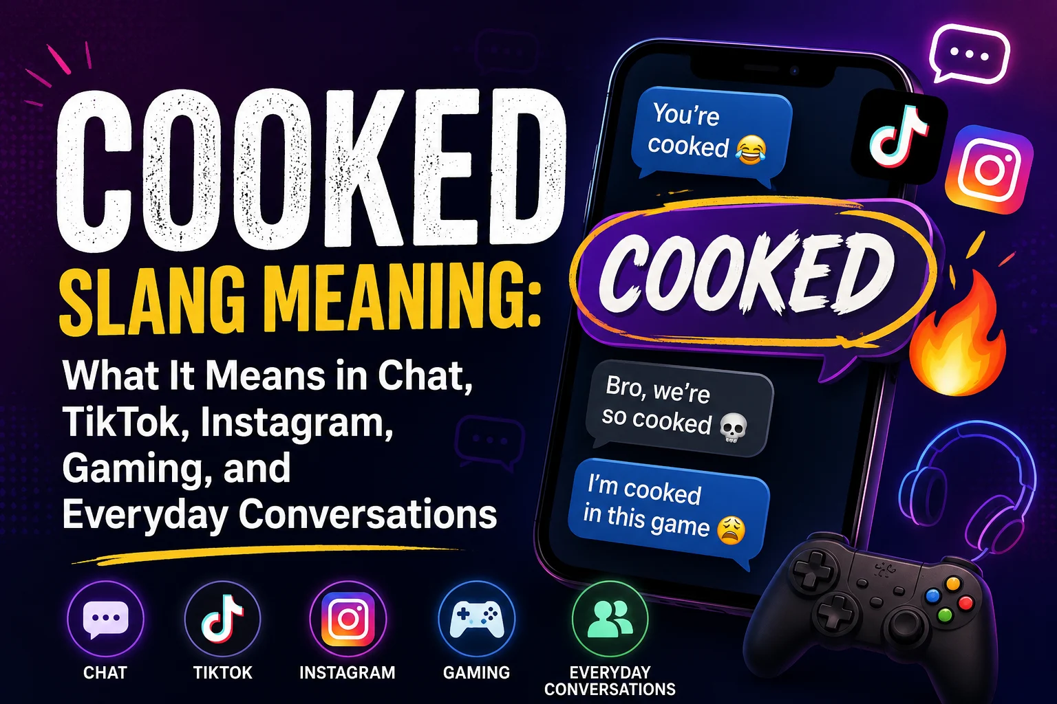 Cooked Slang Meaning: What It Means in Chat, TikTok, Instagram, Gaming, and Everyday Conversations