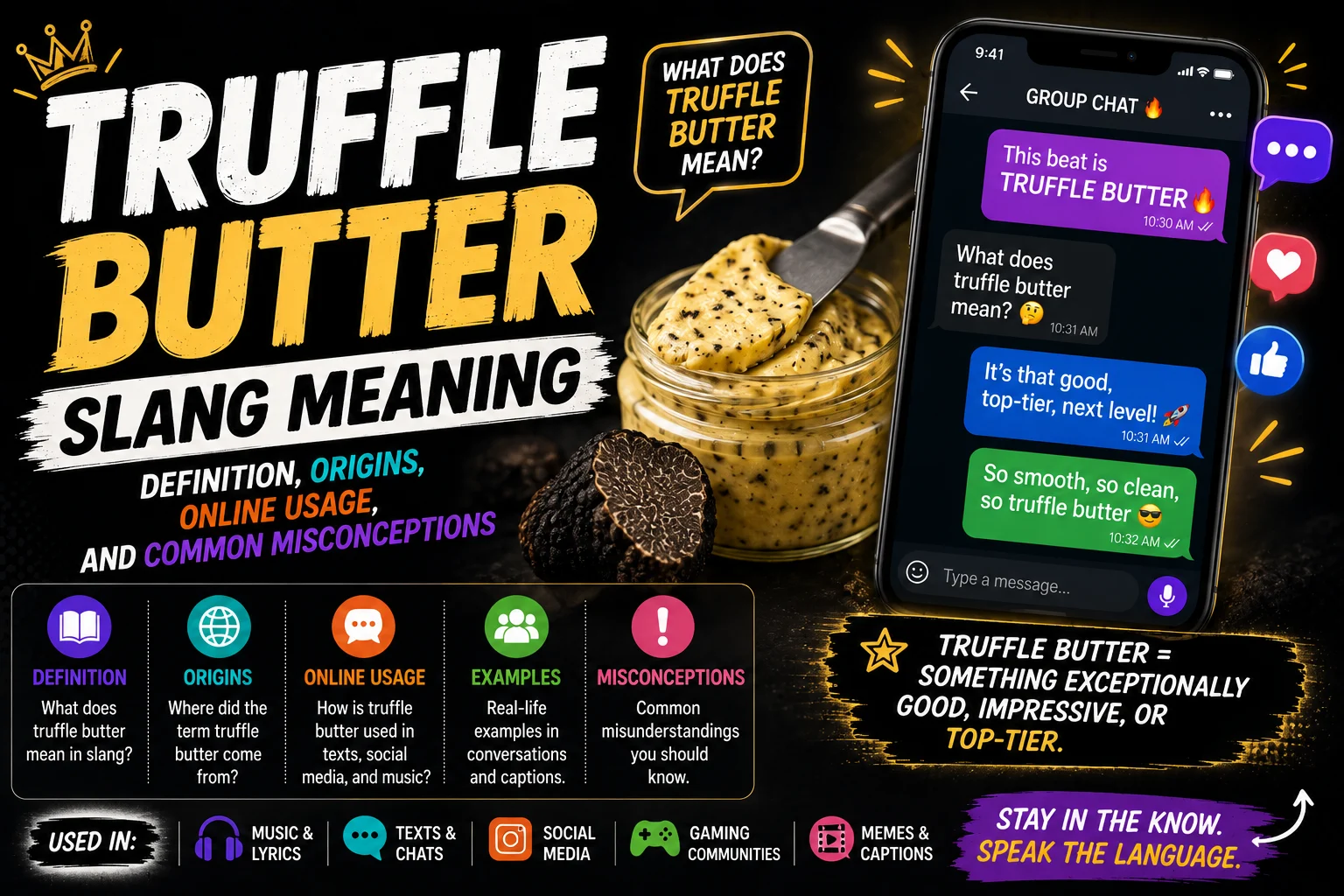 Truffle Butter Slang Meaning: Definition, Origins, Online Usage, and Common Misconceptions