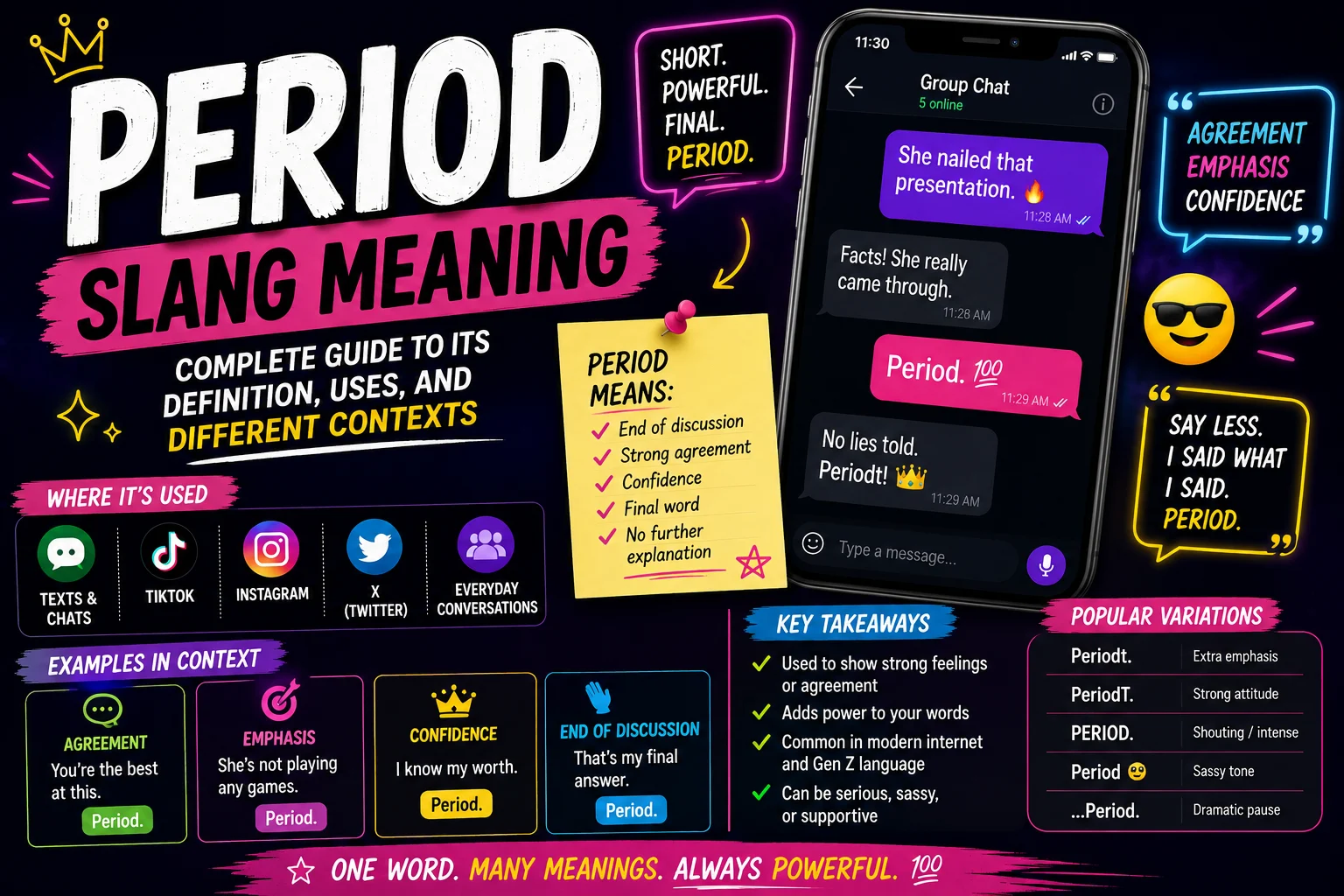 Period Slang Meaning: Complete Guide to Its Definition, Uses, and Different Contexts