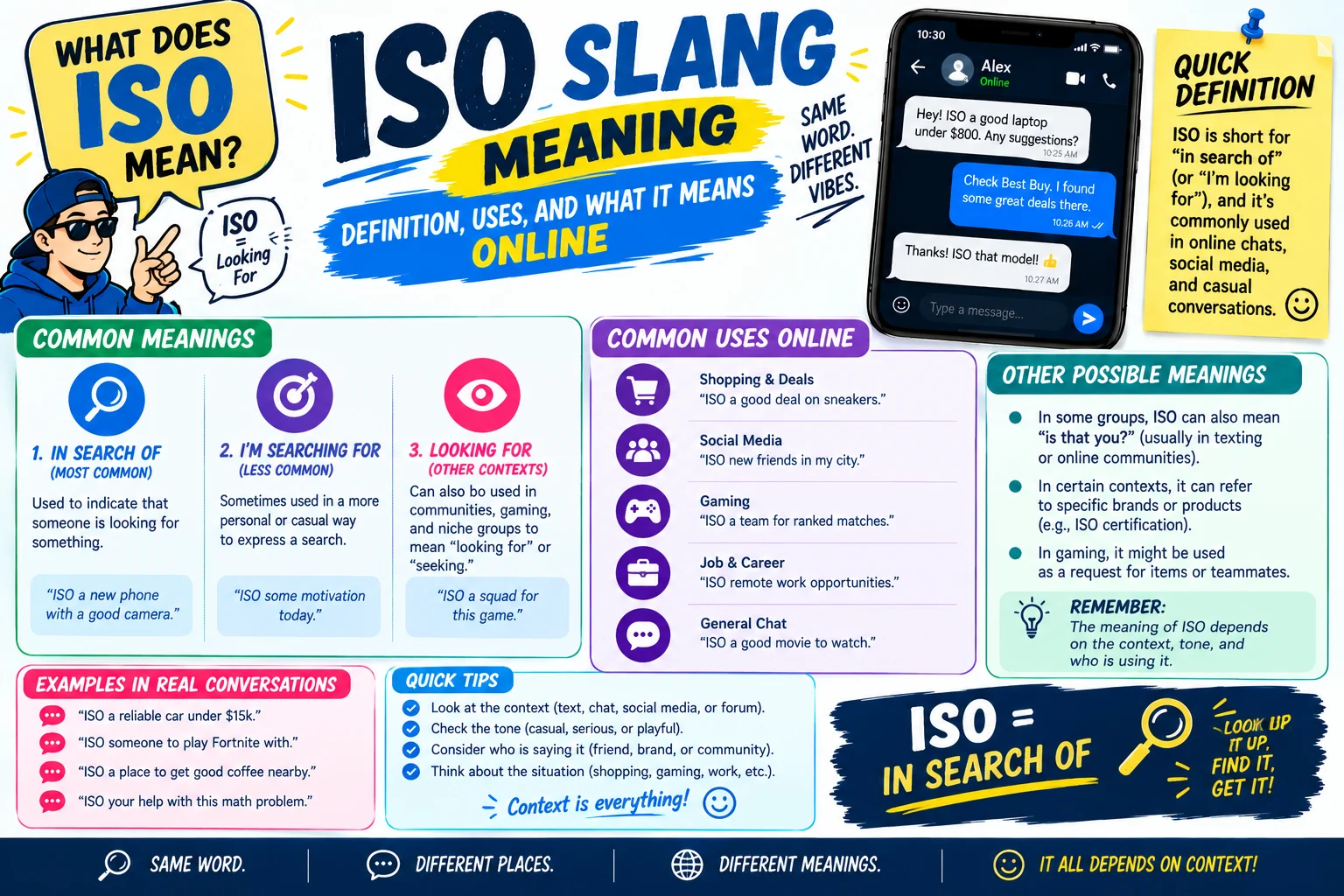 ISO Slang Meaning: Definition, Uses, and What It Means Online